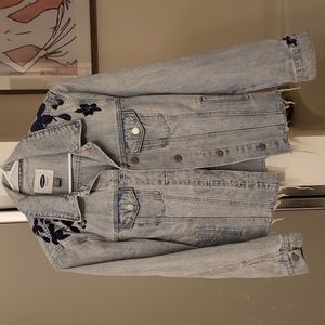 Denim distressed jacket